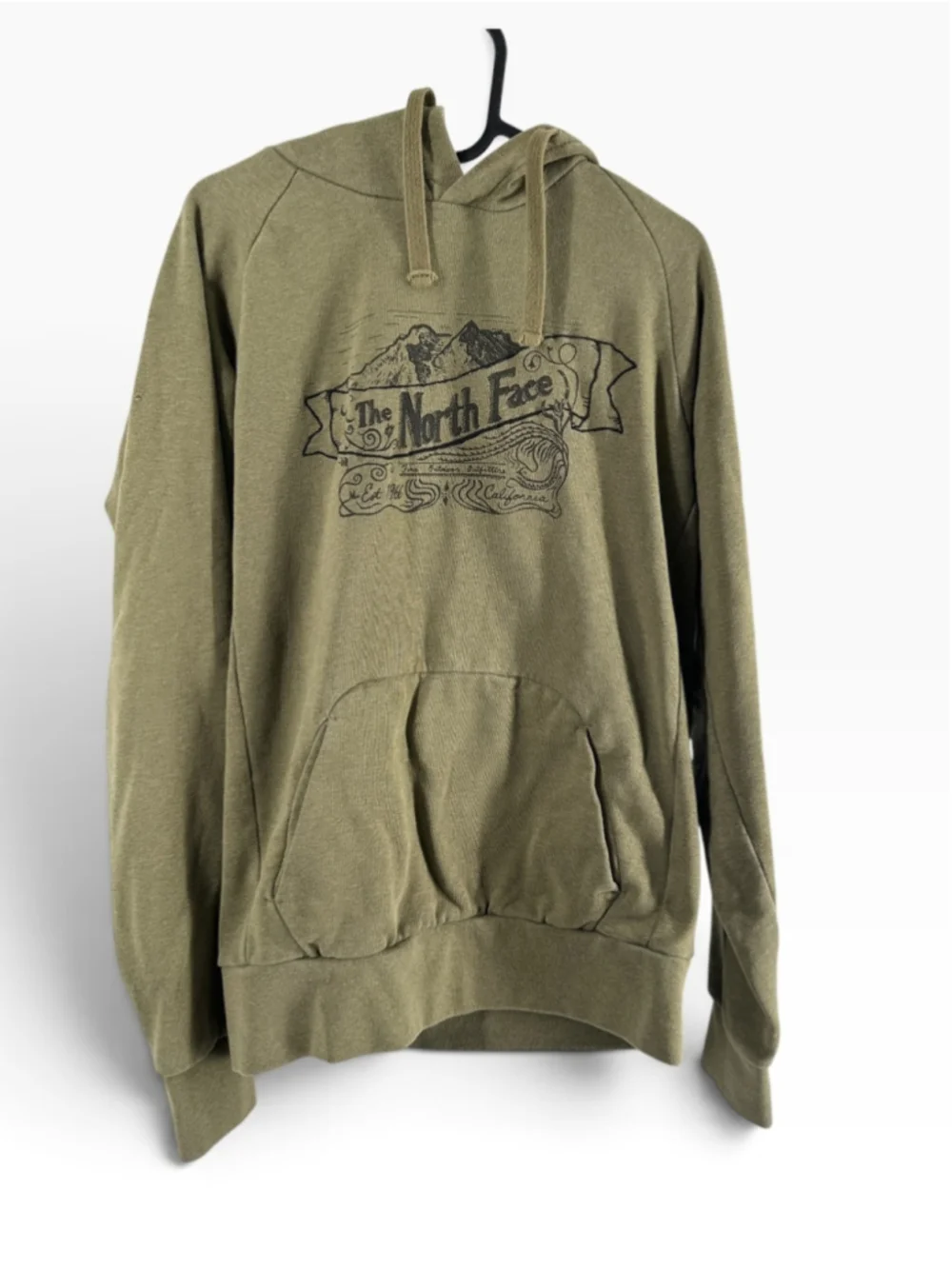 The North Face Hoodie Green Pullover Long Sleeve Hooded CA 1966 outdoors sz sm